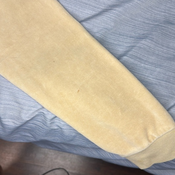 BCBG Max Azria Women's Vintage Y2K velour jacket beige 2 way zipper large GUC - Picture 16 of 16